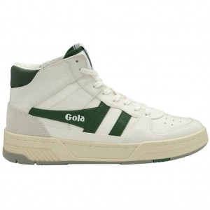 Gola Classics Allcourt High Sneakers Fehér Zöld Hungary | CHI-048531