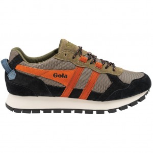 Gola Classics Altitude Sneakers Khaki Fekete Narancssárga Hungary | FJT-346857