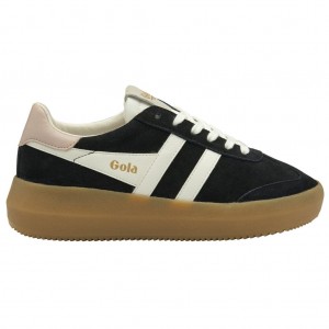 Gola Classics Athena Sneakers Fekete Fehér Rózsaszín Hungary | YUV-301297