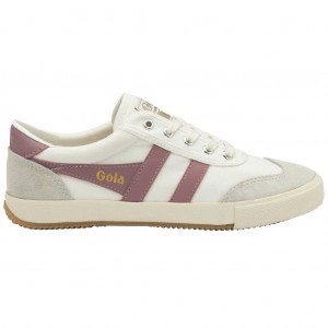 Gola Classics Badminton Plimsoll Sneakers Fehér Rózsaszín Hungary | QUX-804573