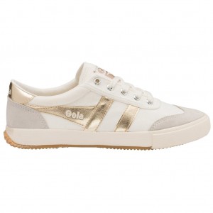 Gola Classics Badminton Sneakers Fehér Arany Hungary | QET-176582