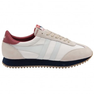 Gola Classics Boston '78 Sneakers Fehér Sötétkék Mélypiros Hungary | DSX-923408