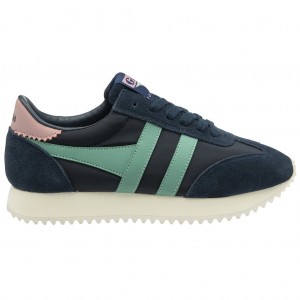 Gola Classics Boston '78 Sneakers Sötétkék Zöld Korall Rózsaszín Hungary | KVF-608352