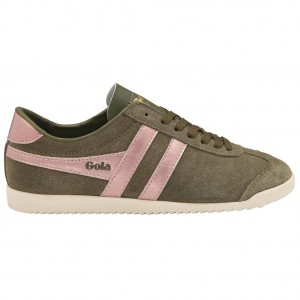 Gola Classics Bullet Flame Sneakers Khaki Rózsaszín Hungary | PCF-281957