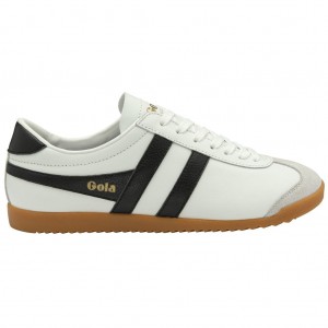 Gola Classics Bullet Leather Sneakers Fehér Fekete Hungary | NEX-345790