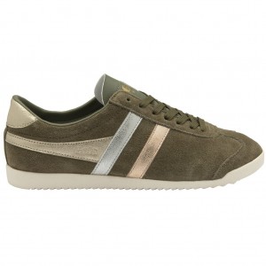 Gola Classics Bullet Mirror Trident Sneakers Khaki Titán Arany Hungary | BCQ-591270