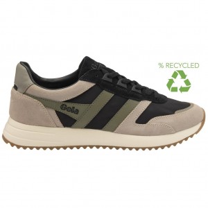 Gola Classics Chicago Sneakers Fekete Szürke Khaki Hungary | PXN-279513