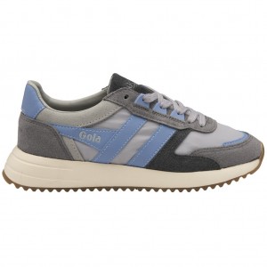 Gola Classics Chicago Sneakers Világos Szürke Kék Kék Hungary | ZRO-439705