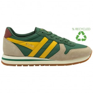 Gola Classics Daytona Chute Sneakers Evergreen Bone Sun Hungary | DSX-856972
