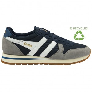 Gola Classics Daytona Chute Sneakers Sötétkék Fehér Hungary | JQN-726059