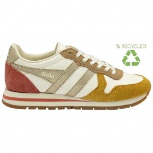 Gola Classics Daytona Quadrant Sneakers Fehér Arany Hungary | QOY-302659