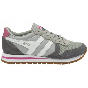 Gola Classics Daytona Sneakers Világos Szürke Fehér Rózsaszín Hungary | FAR-512840