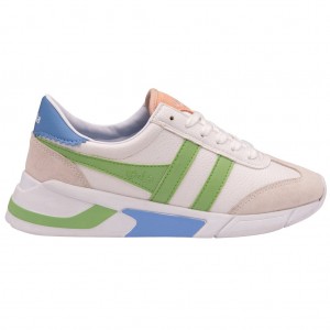 Gola Classics Eclipse California Sneakers Fehér Zöld Kék Hungary | CIP-364201