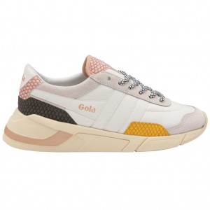 Gola Classics Eclipse Trident Snake Sneakers Fehér Rózsaszín Hungary | WKF-301279