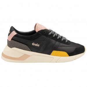 Gola Classics Eclipse Trident Snake Sneakers Fekete Rózsaszín Hungary | AVO-492801