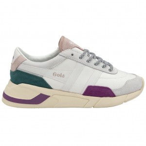 Gola Classics Eclipse Trident Sneakers Fehér Rózsaszín Hungary | YKO-302658