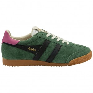Gola Classics Elan Sneakers Fekete Fukszia Hungary | DYE-295801