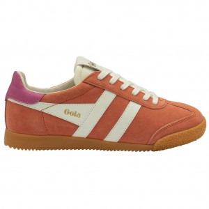 Gola Classics Elan Sneakers Korall Fehér Fukszia Hungary | ZSQ-617324