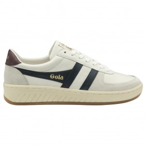 Gola Classics Grandslam Classic Sneakers Fehér Sötétkék Bordó Hungary | FKB-879540