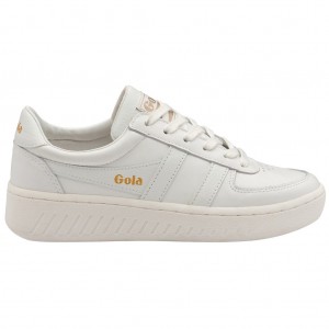 Gola Classics Grandslam Leather Sneakers Fehér Fehér Hungary | MJC-905843