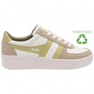 Gola Classics Grandslam Pure Sneakers Fehér Szürke Citrom Hungary | PYF-190765