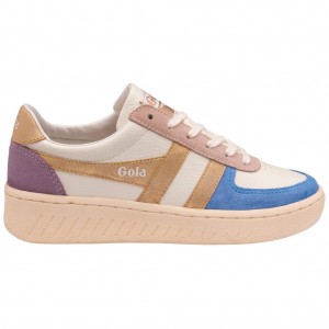 Gola Classics Grandslam Quadrant Sneakers Fehér Kék Arany Hungary | NQL-861047