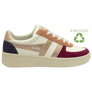 Gola Classics Grandslam Quadrant Sneakers Fehér Rózsaszín Arany Hungary | YVJ-637520
