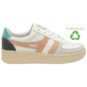 Gola Classics Grandslam Trident Sneakers Fehér Rózsaszín Hungary | FBK-607129