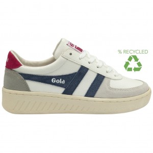 Gola Classics Grandslam Trident Sneakers Fehér Fukszia Hungary | SQY-530846