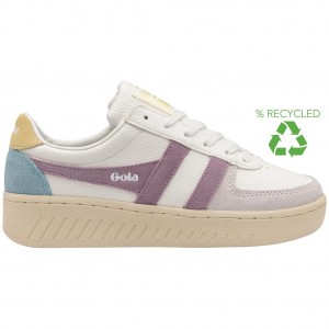 Gola Classics Grandslam Trident Sneakers Fehér Citrom Hungary | BZN-901825