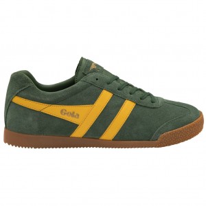 Gola Classics Harrier Suede Sneakers Evergreen Sun Hungary | QMI-296847
