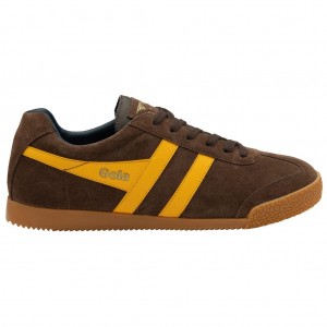Gola Classics Harrier Suede Sneakers Kávé Sötétkék Hungary | QCU-869471