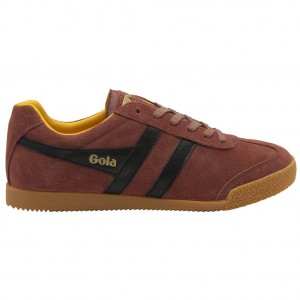 Gola Classics Harrier Suede Sneakers Piros Fekete Hungary | KQJ-637809