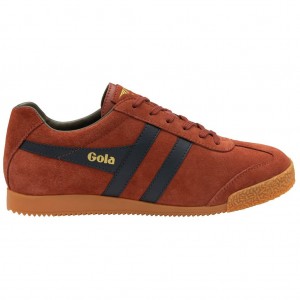 Gola Classics Harrier Suede Sneakers Sötétkék Khaki Hungary | LUS-904856