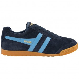 Gola Classics Harrier Suede Sneakers Sötétkék Hungary | FCX-106843