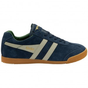 Gola Classics Harrier Suede Sneakers Sötétkék Szürke Hungary | IYG-864307
