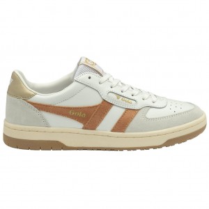 Gola Classics Hawk Sneakers Fehér Arany Hungary | VAK-564089