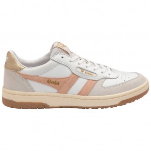 Gola Classics Hawk Sneakers Fehér Rózsaszín Arany Hungary | EZR-073184