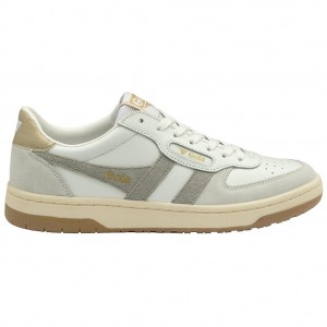 Gola Classics Hawk Sneakers Fehér Világos Szürke Arany Hungary | DVX-472859