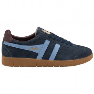 Gola Classics Hurricane Suede Sneakers Sötétkék Bordó Hungary | VFG-278509