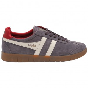 Gola Classics Hurricane Suede Sneakers Fehér Mélypiros Hungary | CMF-234760