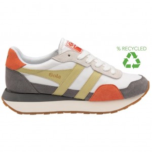 Gola Classics Indiana Sneakers Fehér Citrom Hungary | JLH-951238