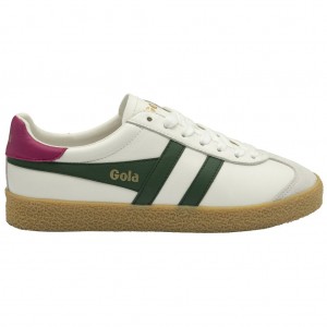 Gola Classics Medallist Leather Sneakers Fehér Fukszia Hungary | CZP-379502
