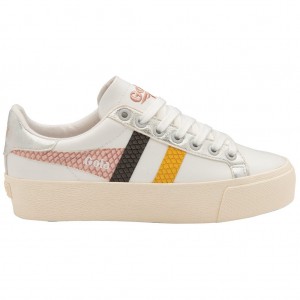 Gola Classics Orchid Platform Trident Snake Sneakers Fehér Rózsaszín Hungary | SPW-348297