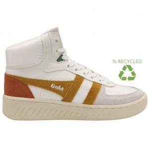 Gola Classics Slam Trident Sneakers Fehér Narancssárga Hungary | YPK-926458