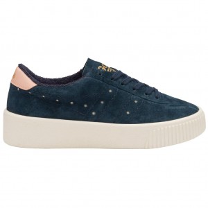 Gola Classics Super Court Suede Sneakers Sötétkék Rózsaszín Hungary | FEP-721548