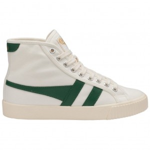 Gola Classics Tennis Mark Cox High Sneakers Fehér Sötétzöld Hungary | ZDV-489762