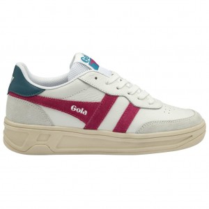 Gola Classics Topspin Sneakers Fehér Fukszia Páva Hungary | KWN-791524