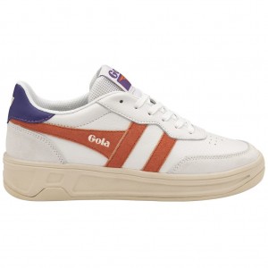 Gola Classics Topspin Sneakers Fehér Korall Királykék Lila Hungary | EWF-152607