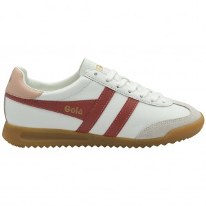 Gola Classics Torpedo Leather Sneakers Fehér Rózsaszín Hungary | SIN-504637